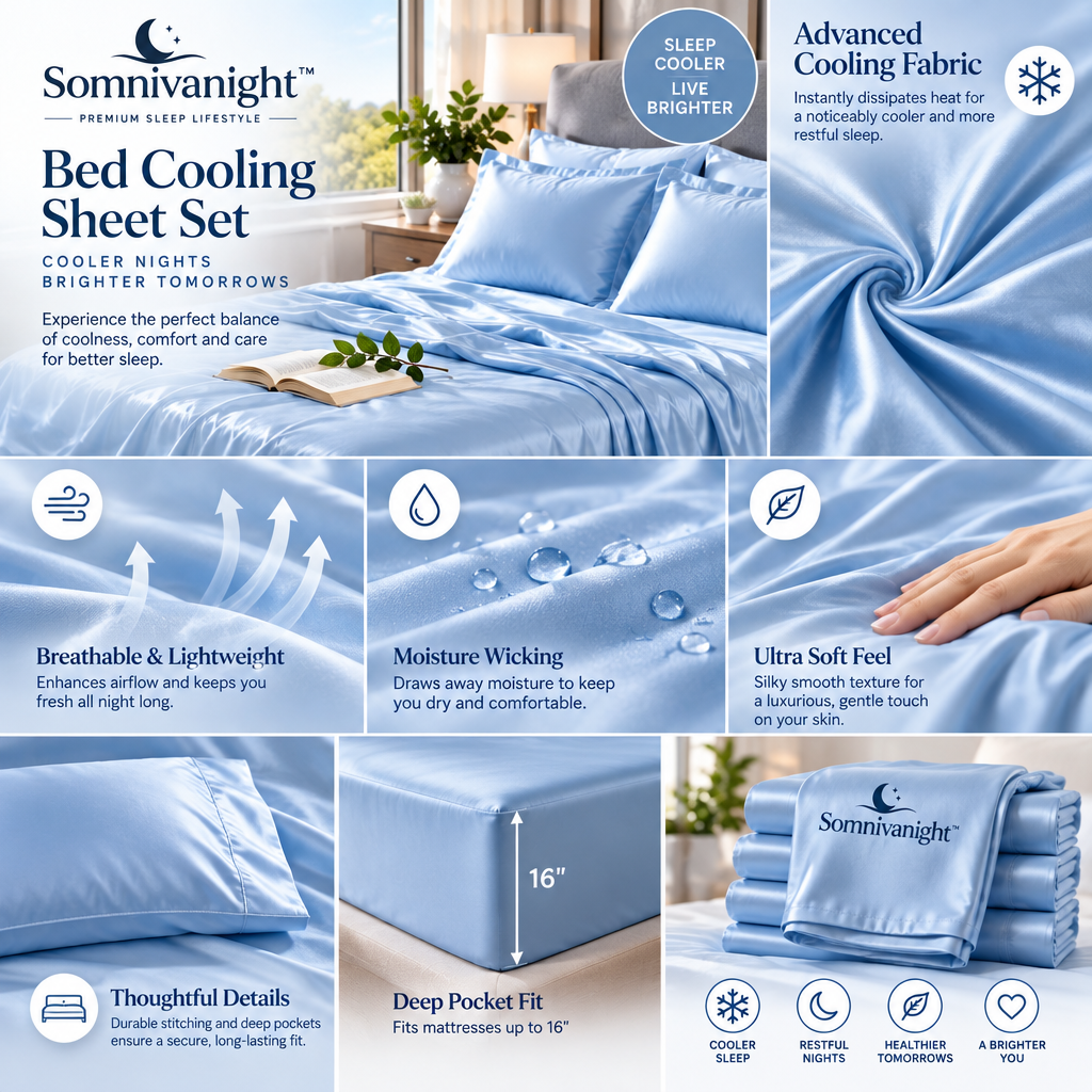 Somnivanight™ Bed Cooling Sheet Set