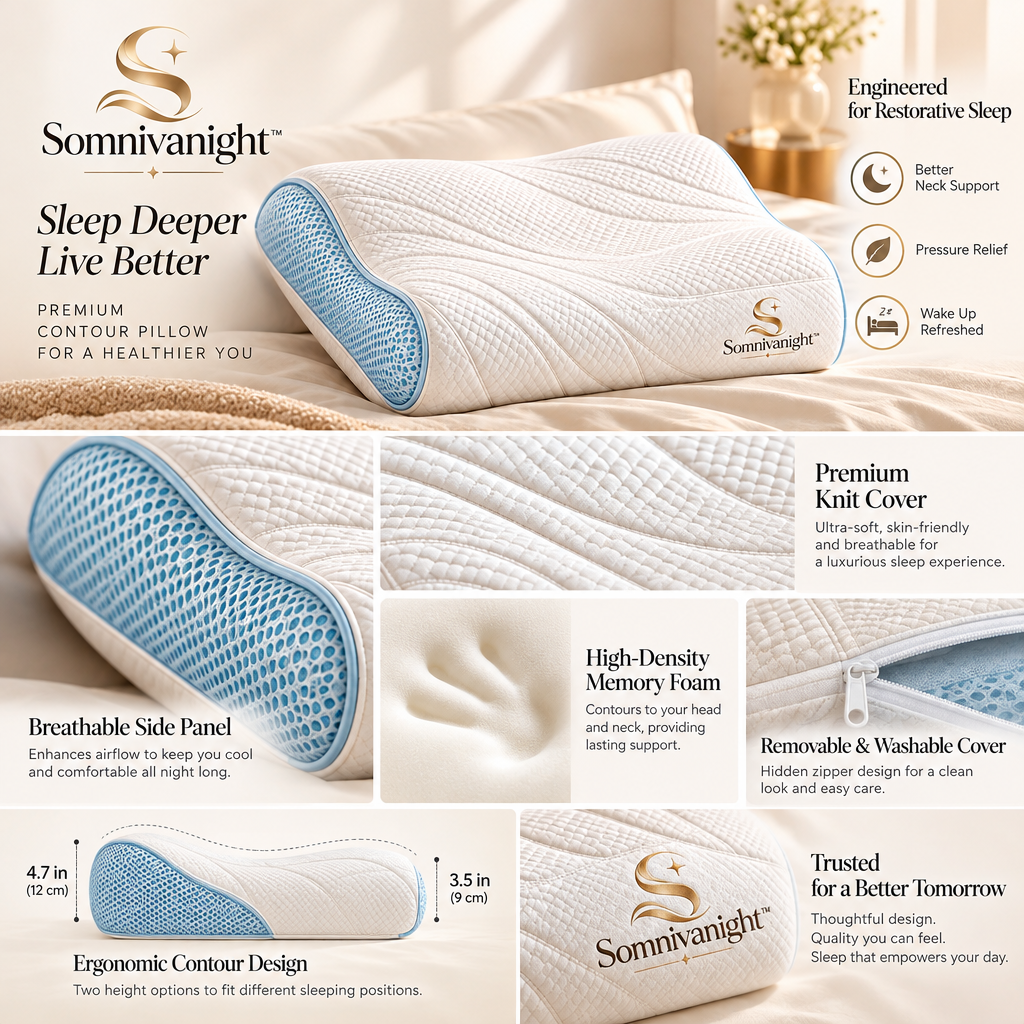 Somnivanight™ Cooling Gel Sleep Pillow