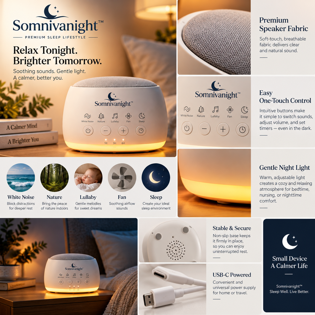 Somnivanight™ White Noise Sleep Machine