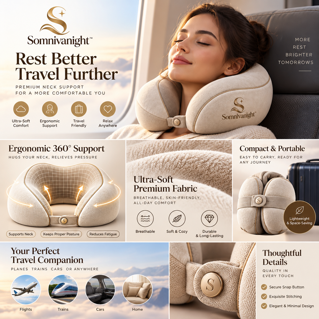 Somnivanight™ Travel Memory Foam Neck Pillow