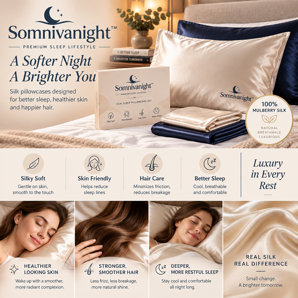 Somnivanight™ Silk Sleep Pillowcase Set
