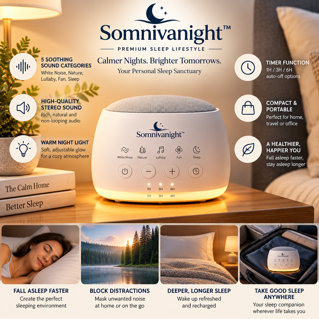 Somnivanight™ White Noise Sleep Machine