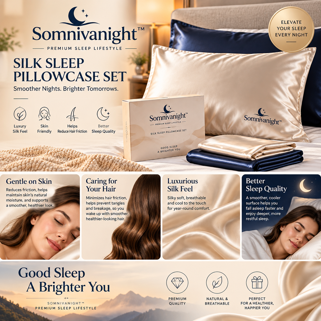 Somnivanight™ Silk Sleep Pillowcase Set