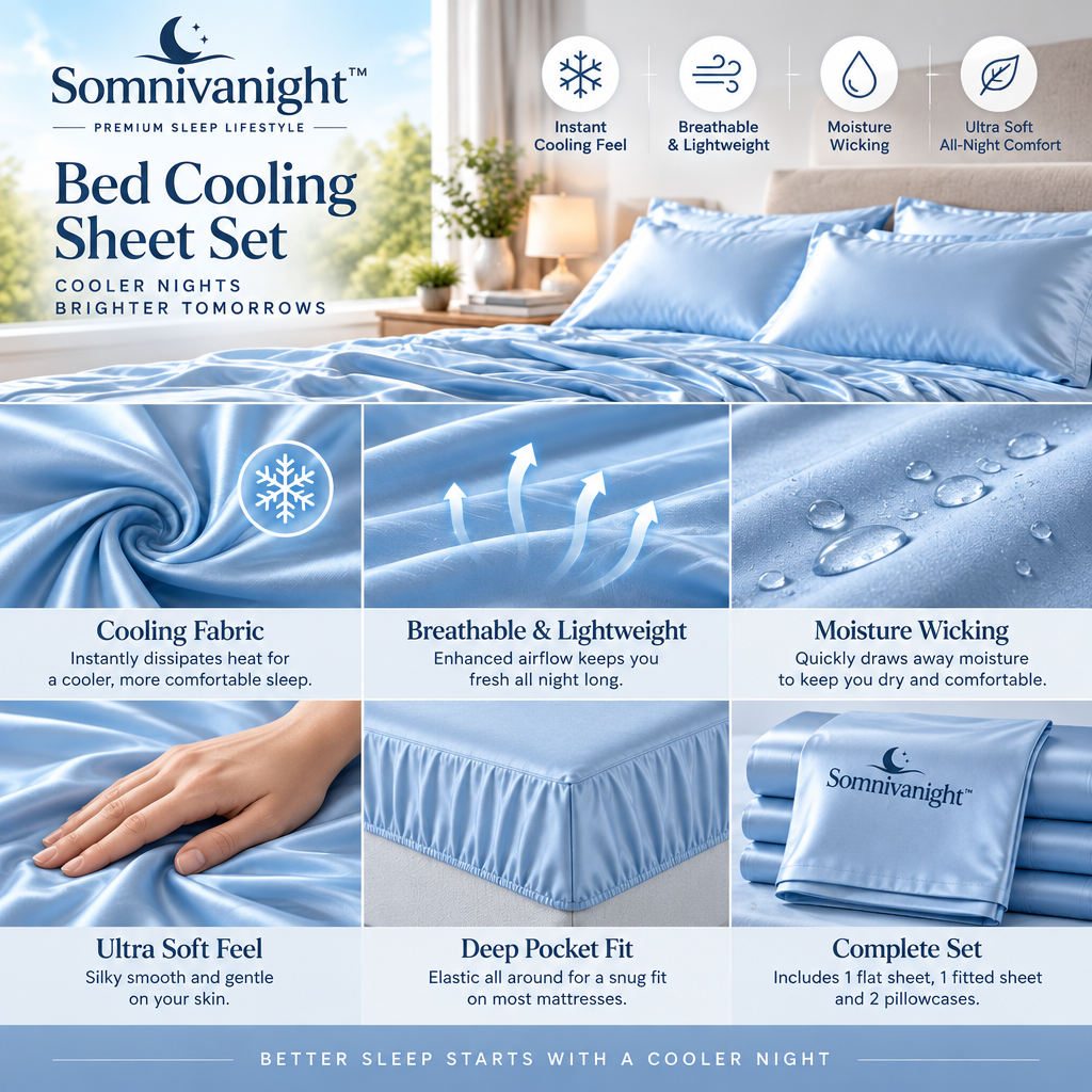 Somnivanight™ Bed Cooling Sheet Set