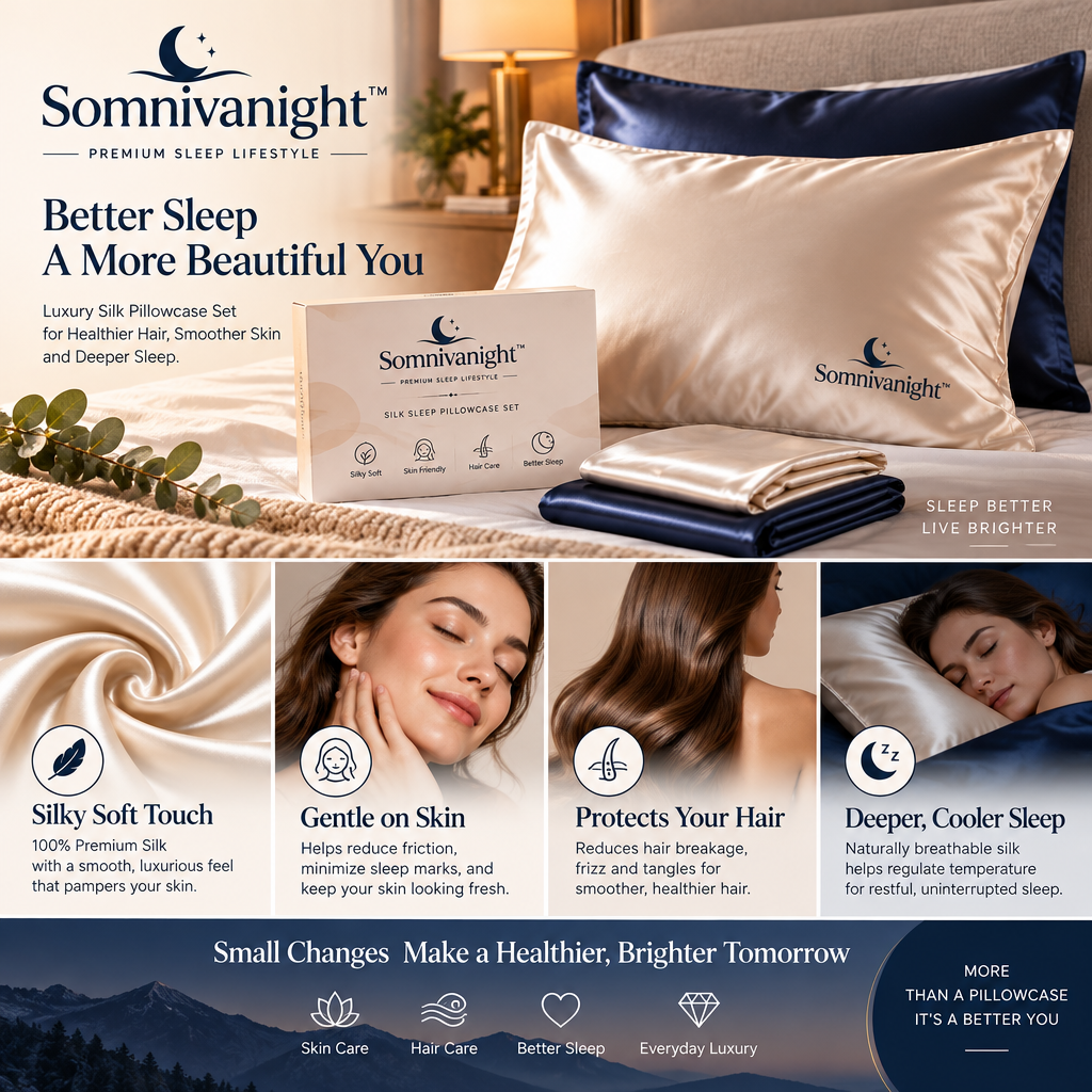 Somnivanight™ Silk Sleep Pillowcase Set
